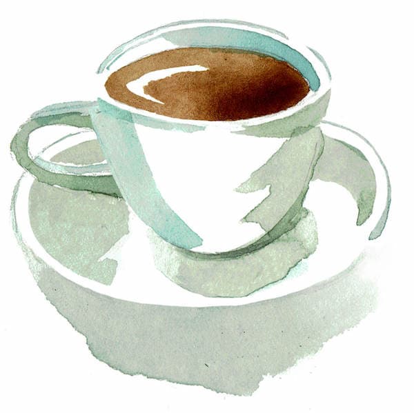 Ilustracja kawy Arabeska